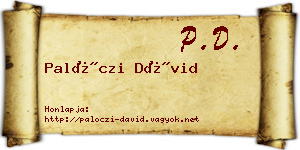 Palóczi Dávid névjegykártya